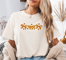 fall embroidered comfort colors tshirt. 3 bows on shirt