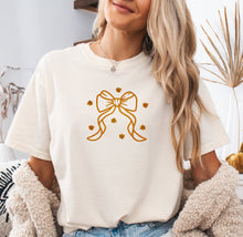 Big Fall bow embroidered comfort colors shirt