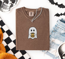 Coffee Ghost Embroidered T-shirt