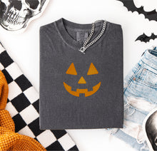 Cute Pumpkin Face Embroidered T-shirt
