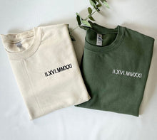 Custom Embroidered Roman Numeral Date Sweatshirt