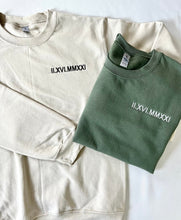 Custom Embroidered Roman Numeral Date Sweatshirt