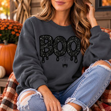 Boo Halloween Applique Custom Embroidered Sweatshirt