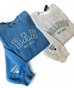 Grandpa or Dad Embroidered Sweatshirt