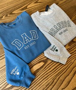 Grandpa or Dad Embroidered Sweatshirt