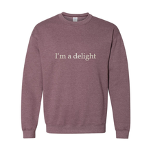 I'm a Delight sweatshirt — Heather Maroon