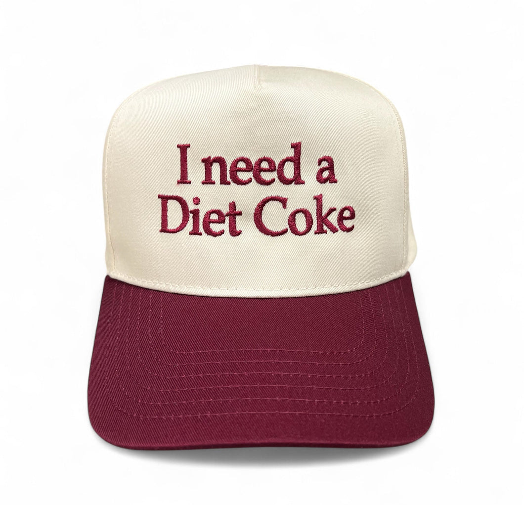 I Need A Diet Coke Snapback Trucker Hat