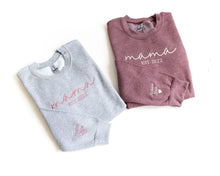 Custom Embroidered Mama Crewneck Sweatshirt