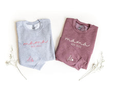 Custom Embroidered Mama Crewneck Sweatshirt