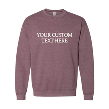 Embroidered Custom Text Here sweatshirt — Heather Maroon