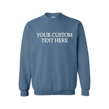 Embroidered Custom Text Here sweatshirt — Indigo Blue