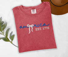4th Of July America Embroidered Tee