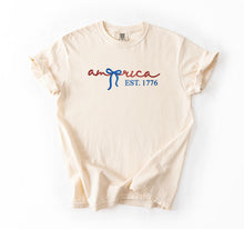 4th Of July America Embroidered Tee
