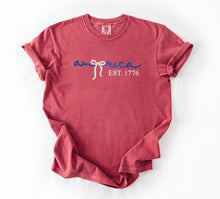 4th Of July America Embroidered Tee