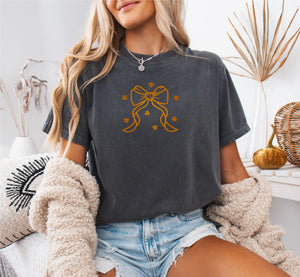 Big Fall Bow Embroidered T-shirt