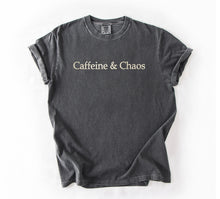 Caffeine and Chaos Embroidered T-Shirt