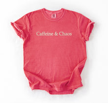 Caffeine and Chaos Embroidered T-Shirt