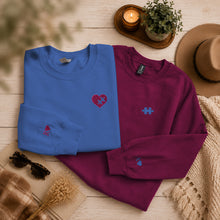 Couples Sweatshirt - Heart and Puzzle Piece
