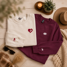Couples Sweatshirt - Heart and Puzzle Piece