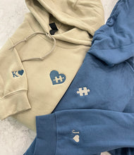 Heart and Puzzle Piece Couples Hoodies