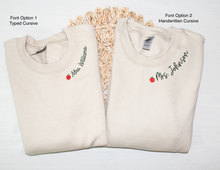 Custom Teacher Embroidered Neckline Sweatshirt