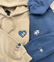 Heart and Puzzle Piece Couples Hoodies