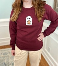 Cute Ghost with Coffee Halloween Sweatshirt