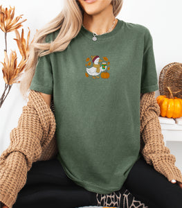 Fall Goose Embroidered T-shirt