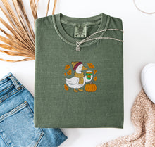 Fall Goose Embroidered T-shirt