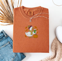 Fall Goose Embroidered T-shirt