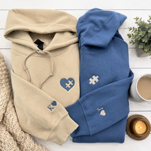 Heart and Puzzle Piece Couples Hoodies