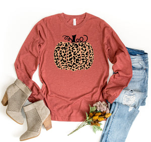 Long Sleeve Leopard Pumpkin