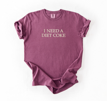 I Need A Diet Coke embroidered tee — Berry