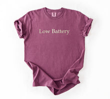 Low Battery Embroidered T-Shirt