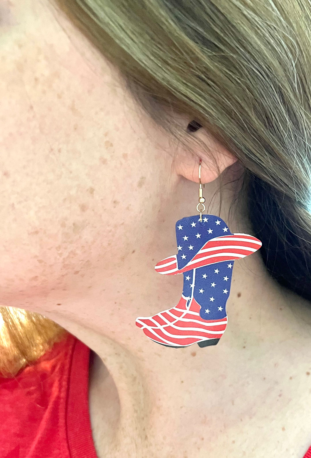 USA Boot Earrings