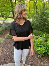 Nora Dot Sleeve V-Neck - FINAL SALE