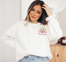 Custom Embroidered Teacher Rainbow Sweatshirt