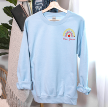 Custom Embroidered Teacher Rainbow Sweatshirt