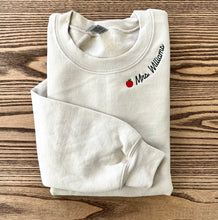 Custom Teacher Embroidered Neckline Sweatshirt